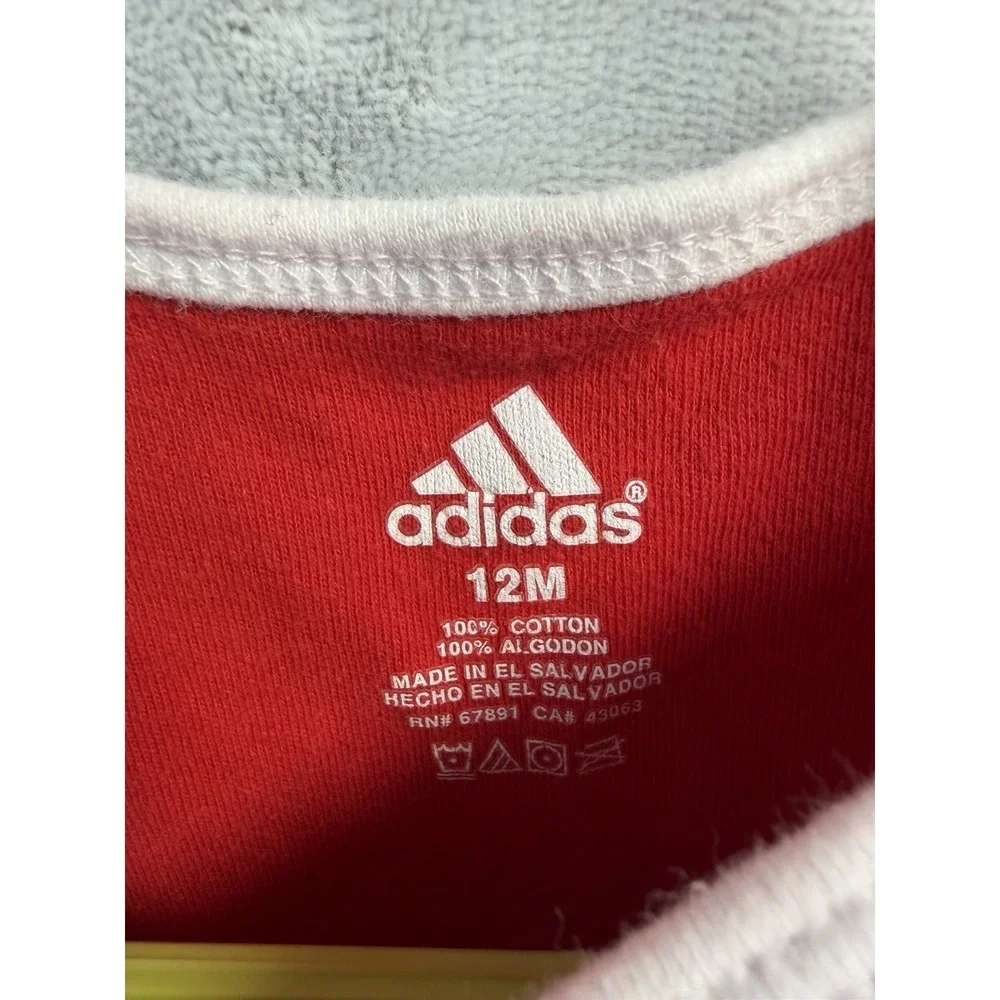 Adidas Chicago Cubs Baby Bodysuit 12 Months Red MLB Baseball Ruffle Sleeve